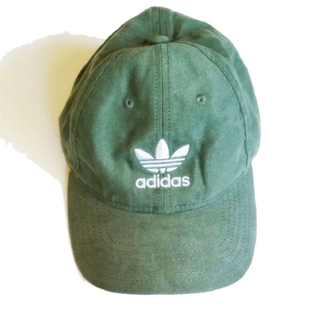 NWOT Adidas Faux Suede Baseball Cap Green Adjustable  50off3